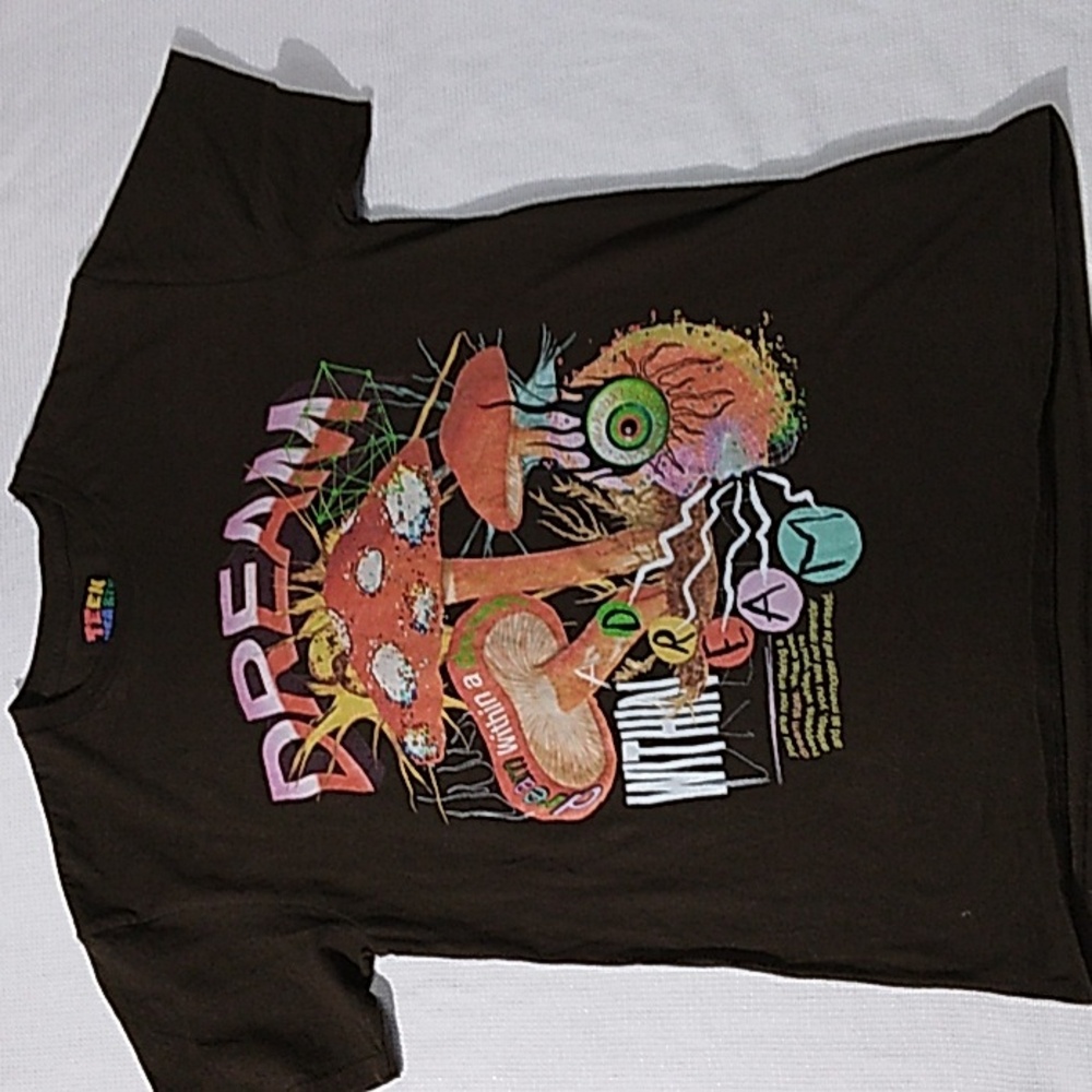 Teen Hearts DREAM Mushroom Graphic T Shirt Size Medium - Picture 2 of 7